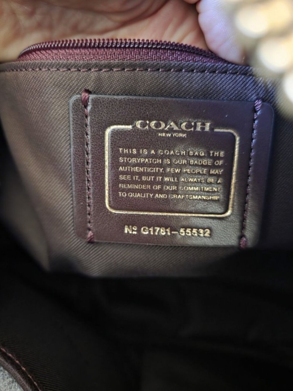 Coach Primrose Satchel 55532 Oxblood Leather Suede Gold NWT Dust Bag - Picture 8 of 16